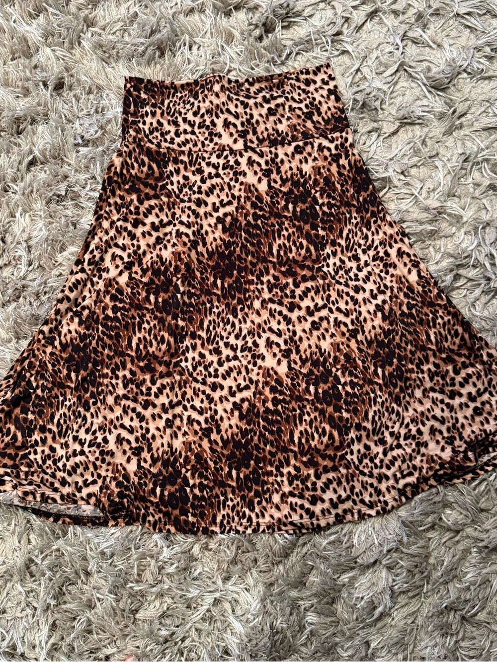 Vintage Leopard Midi Skirt